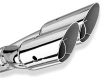 Utblås 2.5'' Inlopp / 3'' Utlopp Dubbla Runda Angle-Cut Intercooled Borla
